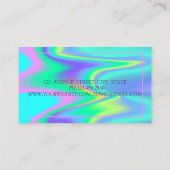 Moderne, elegante Lijst Holographic Makeup Visitekaartje (Achterkant)