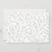 Moderne Elegante Loof rehearsaldiner Kaart (Achterkant)