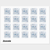Moderne Elegante Luxe Crystal Diamond Dank u Vierkante Sticker (Vel)