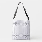 Moderne, elegante luxe illustratiepatroon crossbody tas (Achterkant)