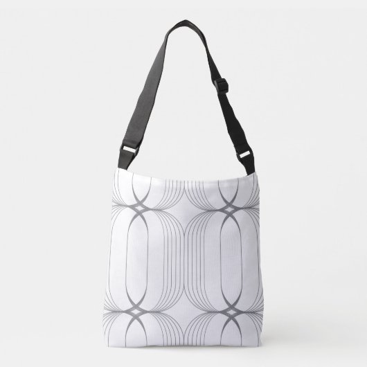 Moderne, elegante luxe illustratiepatroon crossbody tas (Voorkant)
