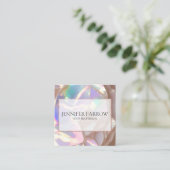 Moderne Elegante Luxe Opal Stone Vierkante Visitekaartje (Staand voorkant)