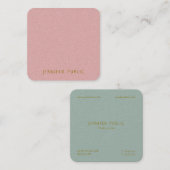 Moderne Elegante Luxe Sjabloon Professionele Class Vierkante Visitekaartje (Voorkant / Achterkant)