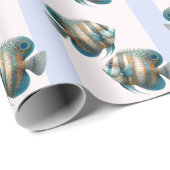 Moderne elegante luxe tropische vis cadeaupapier (Rol Hoek)