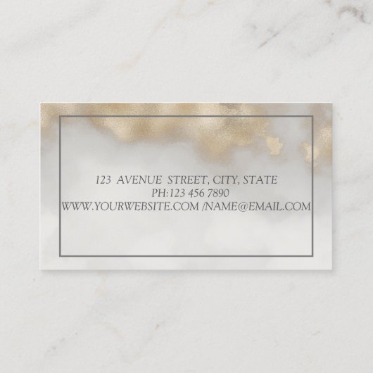 Moderne Elegante Macarons Gold Touch Visitekaartje (Achterkant)