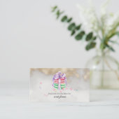 Moderne Elegante Macarons Gouden Touch Visitekaartje (Staand voorkant)