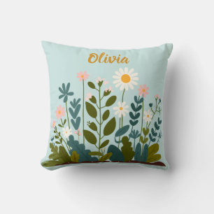Moderne Elegante Madeliefjes Bloemstuk Persoonlij Kussen