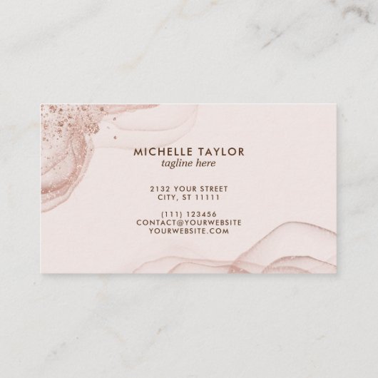 Moderne Elegante Make-up Artiest Beauty Salon Busi Visitekaartje (Achterkant)