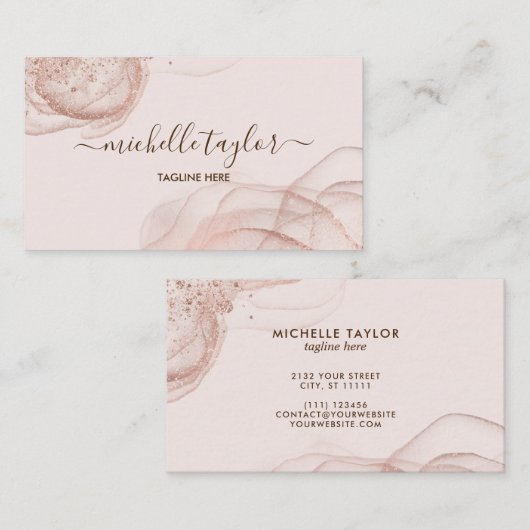 Moderne Elegante Make-up Artiest Beauty Salon Busi Visitekaartje (Voorkant / Achterkant)