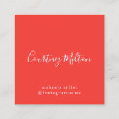 Moderne elegante make-up artiest vierkante visitekaartje (Voorkant)