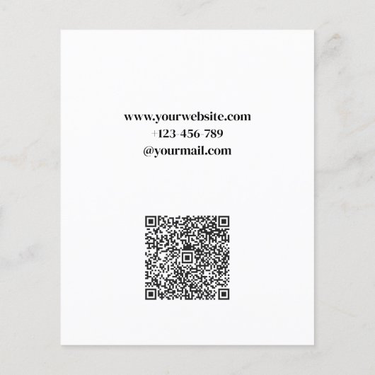 Moderne elegante makelaar aangepaste flyer (Achterkant)