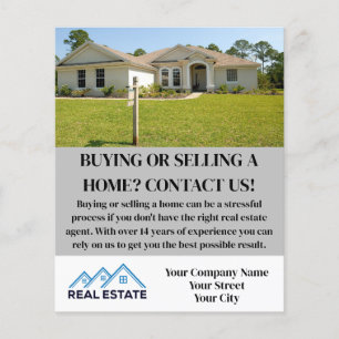 Moderne elegante makelaar aangepaste flyer