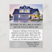 Moderne Elegante Makelaar Agent Aangepast Briefkaart (Voorkant)