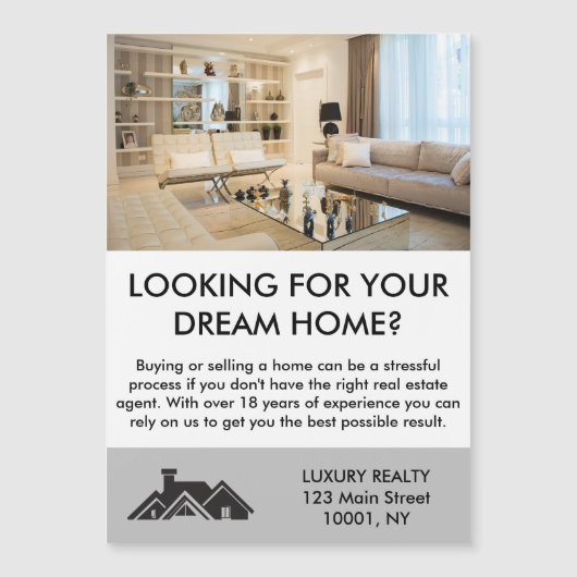 Moderne Elegante makelaar gepersonaliseerd (Voorkant)