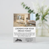 Moderne Elegante makelaar gepersonaliseerd Briefkaart (Staand voorkant)