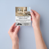 Moderne Elegante makelaar gepersonaliseerd Flyer (Hand)