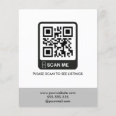 Moderne Elegante makelaar gepersonaliseerd Flyer (Achterkant)