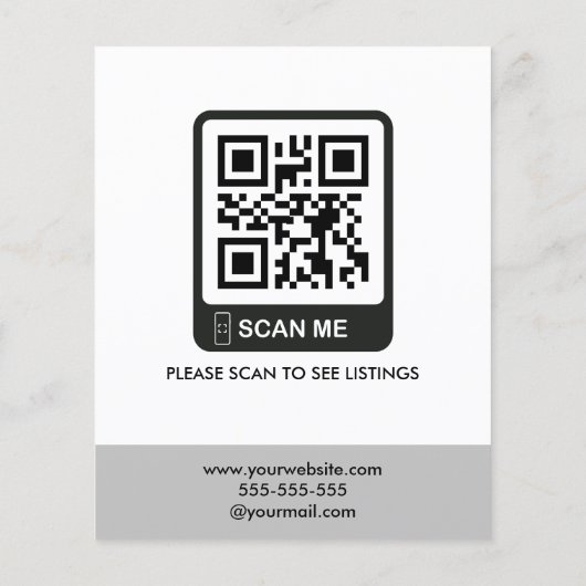 Moderne Elegante makelaar gepersonaliseerd Flyer (Achterkant)