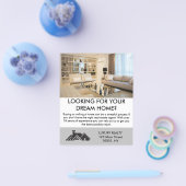 Moderne Elegante makelaar gepersonaliseerd Flyer (Enkel)