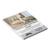 Moderne Elegante makelaar gepersonaliseerd Notitieblok (Schuin)