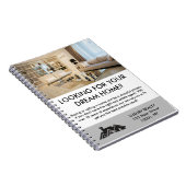 Moderne Elegante makelaar gepersonaliseerd Notitieboek (Rechterzijde)