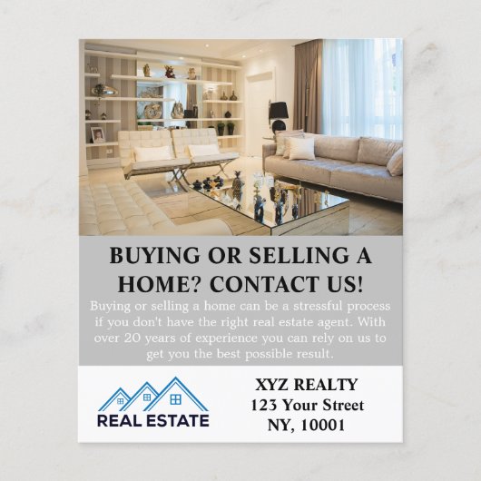 Moderne elegante makelaar onroerend goed foto flyer (Voorkant)