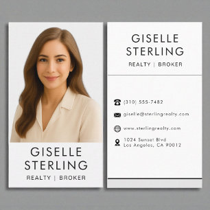 Moderne Elegante Makelaar Professioneel Visitekaartje