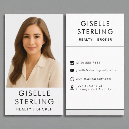 Moderne Elegante Makelaar Professioneel Visitekaartje