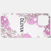 Moderne elegante malse simpele bloemen Case-Mate iPhone case (Achterkant (horizontaal))