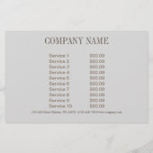 moderne elegante manicure nagellak salon flyer (Achterkant)