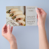 moderne elegante manicure nagellak salon flyer (Hand)