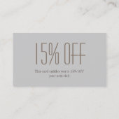 moderne elegante manicure nagellak salon kortingskaartje (Achterkant)