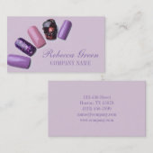 moderne elegante manicure nagellak salon visitekaartje (Voorkant / Achterkant)