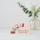 moderne elegante manicure nagellak salon visitekaartje (Staand voorkant)