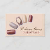 moderne elegante manicure nagellak salon visitekaartje (Voorkant)
