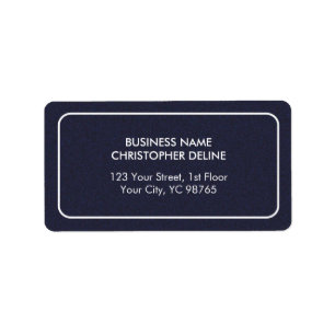 Moderne Elegante Mannelijke Textuur Blauw Wit Etiket