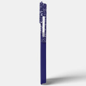 Moderne Elegante Marine Blauwe Glitter Druppelen Case-Mate iPhone Case (Achterkant / Links)