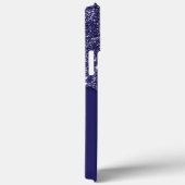 Moderne Elegante Marine Blauwe Glitter Druppelen Case-Mate iPhone Case (Achterkant / Rechts)