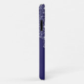 Moderne Elegante Marine Blauwe Glitter Druppelen Case-Mate iPhone Case (Achterkant/rechts)