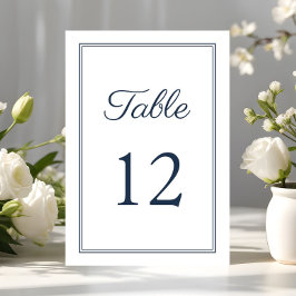 Moderne Elegante Marineblauwe Scriptie Bruiloft Kaart