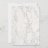 Moderne elegante marmeren bruiloft kaart (Achterkant)