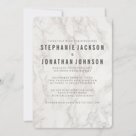 Moderne elegante marmeren bruiloft kaart