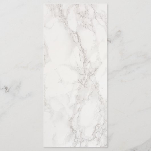 Moderne elegante marmeren bruiloft menu (Achterkant)