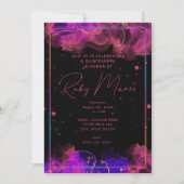 Moderne elegante marmeren geode quinceanera uitnod kaart (Voorkant)