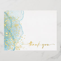 Moderne & Elegante marmeren goud folie dank je kaa