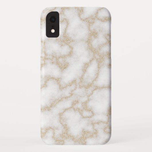 Moderne elegante marmeren namaak goud glitters Case-Mate iPhone case (Achterkant)