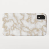 Moderne elegante marmeren namaak goud glitters Case-Mate iPhone case (Achterkant (horizontaal))