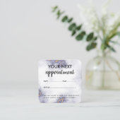 Moderne elegante marmeren schoonheidssalon afsprakenkaartje (Staand voorkant)