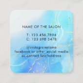 Moderne elegante marmeren schoonheidssalon afsprakenkaartje (Achterkant)