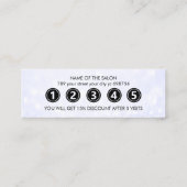 Moderne elegante marmeren schoonheidssalon klantenkaartje (Achterkant)
